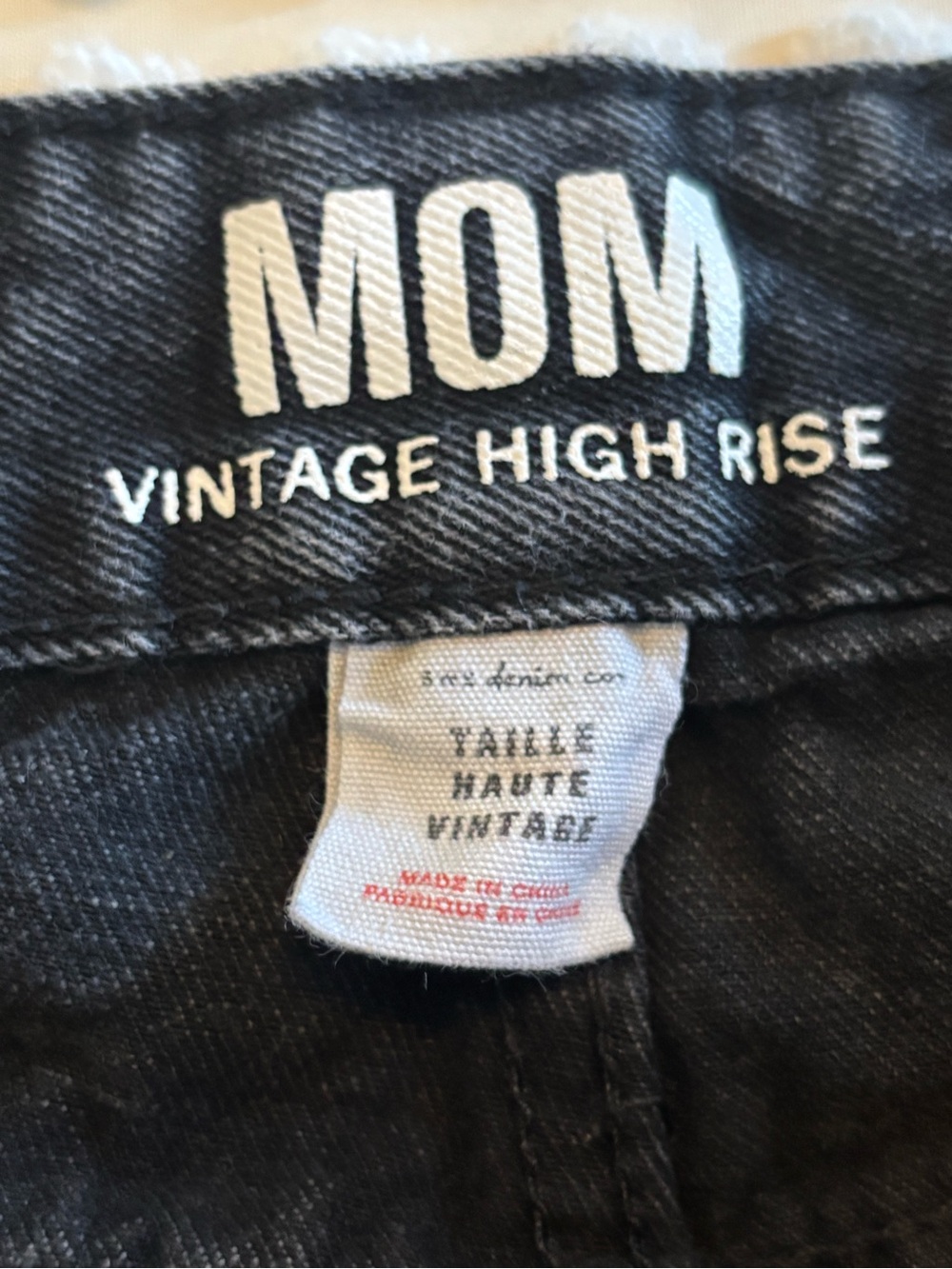 High Rise Black Denim Shorts - Size 7 - Picture 2 of 3